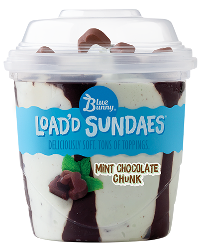 Load'd Sundaes® Mint Chocolate Chunk Front View Package