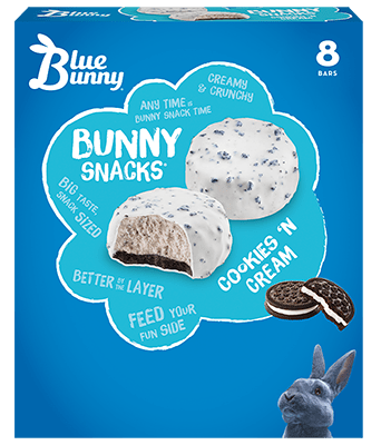 Cookies 'N Cream Bunny Snacks® Front View Package
