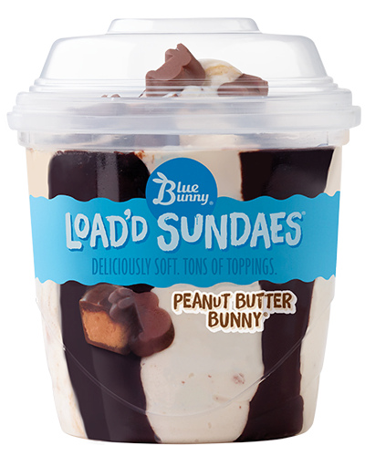 Load'd Sundaes® Peanut Butter Bunny® Front View Package