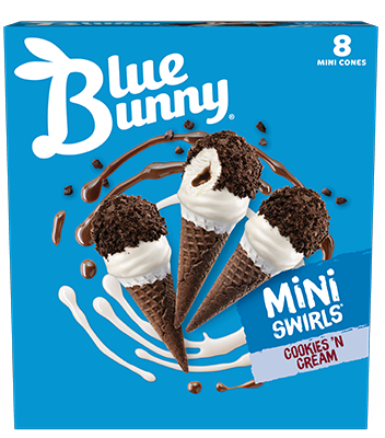 Mini Swirls® Cookies 'n Cream Front View Package