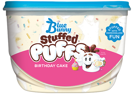 Stuffed Puffs Birthday Cake Front View Package