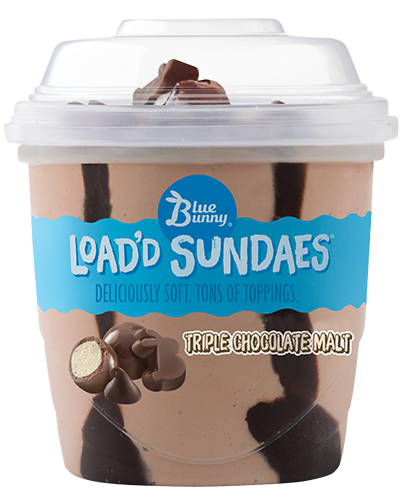 Load'd Sundaes® Triple Chocolate Malt Front View Package
