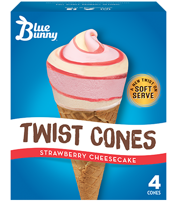 Twist Cones Strawberry Cheesecake Front View Package