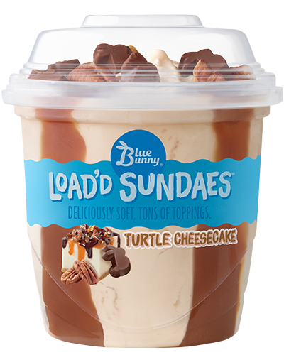 Load'd Sundaes® Turtle Cheesecake Front View Package