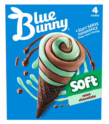 Soft Cones  Mint Chocolate Front View Package