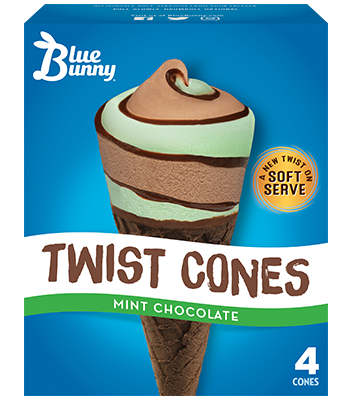 Twist Cones Mint Chocolate Front View Package