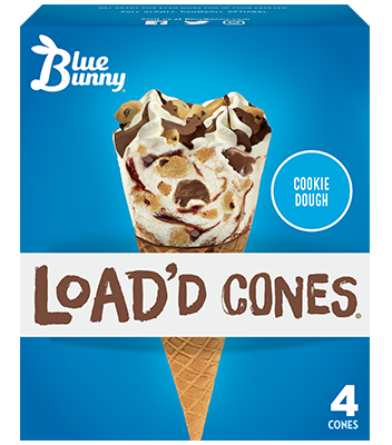 Load'd Cones® Cookie Dough Front View Package