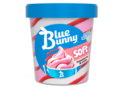 Soft Pints  Strawberries & Cream Front View Package