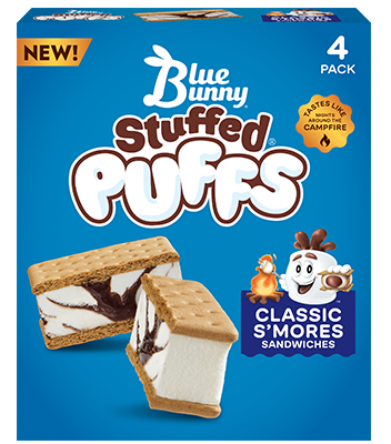 Stuffed Puffs Classic S'mores Sandwiches Front View Package