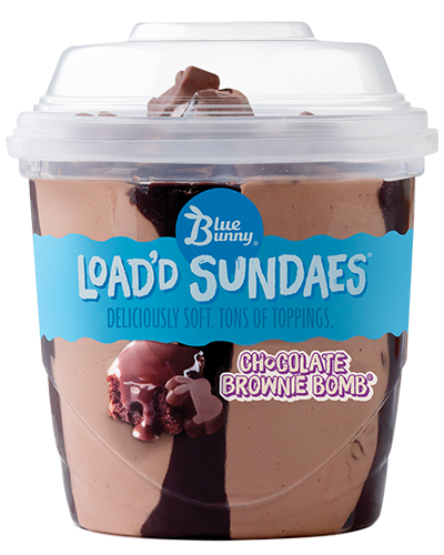 Load'd Sundaes® Chocolate Brownie Bomb® Front View Package