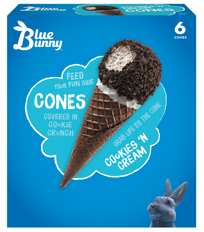 Cookies N Cream Cones Blue Bunny