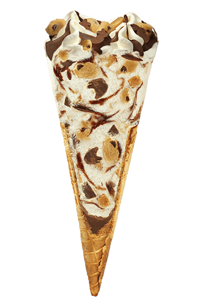 Load'd Cones®  Cookie Dough Out of Package Cutaway