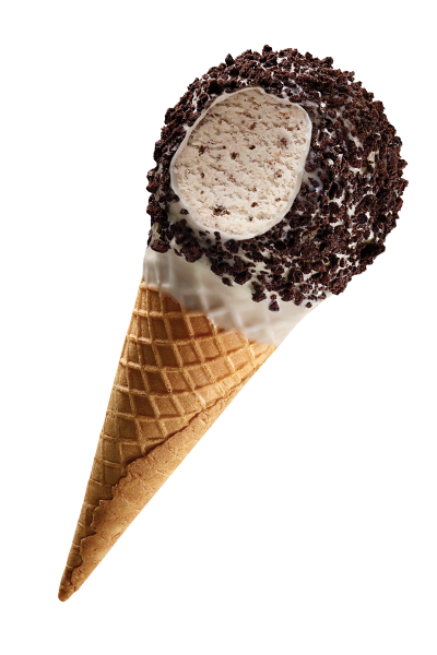 Big Dipper® Cone Cookies 'N Cream Out of Package With Bite