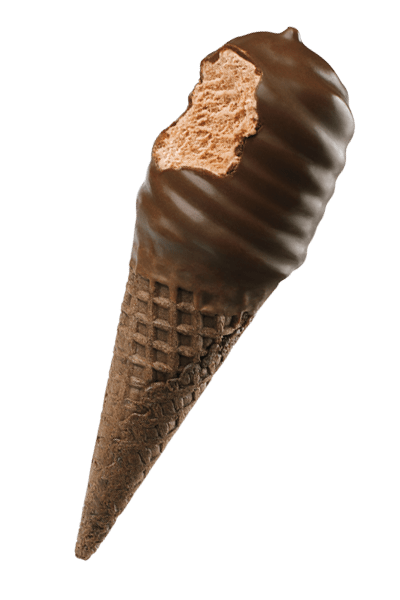 chocolate ice cream cone swirl