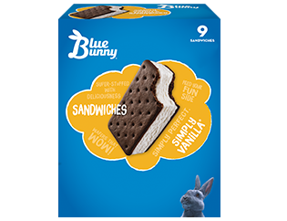 birthday cake ice cream sandwich blue bunny