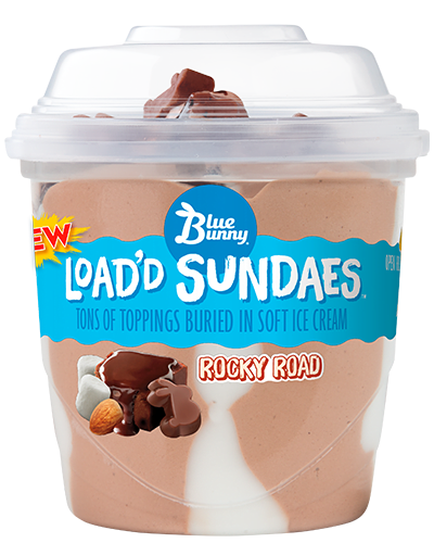 Load'd Sundaes® Rocky Road Front View Package
