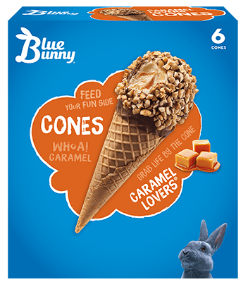 Caramel Lovers® Cones Front View Package