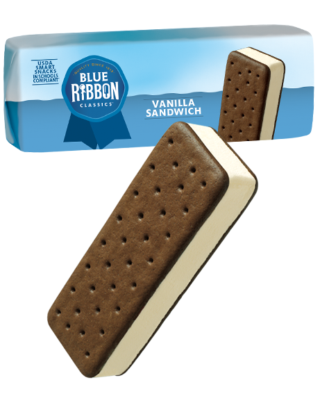 Vanilla Low Fat Ice Cream Sandwich - Wells Foodservice