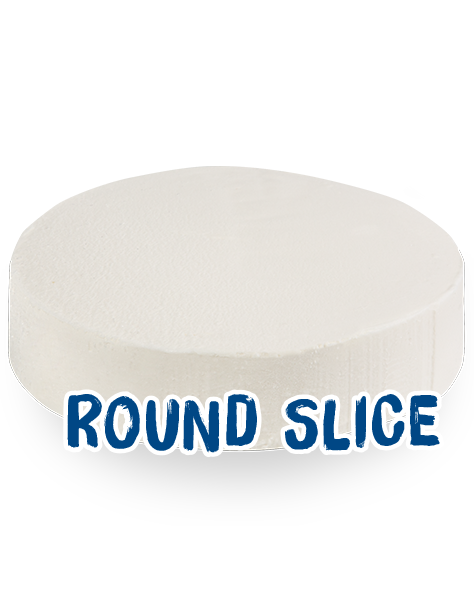 Round Slice Vanilla Ice Cream