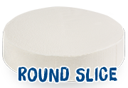 Round Slice Vanilla Ice Cream