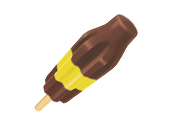 Banana Fudge Bomb Pop Jr® in packaging