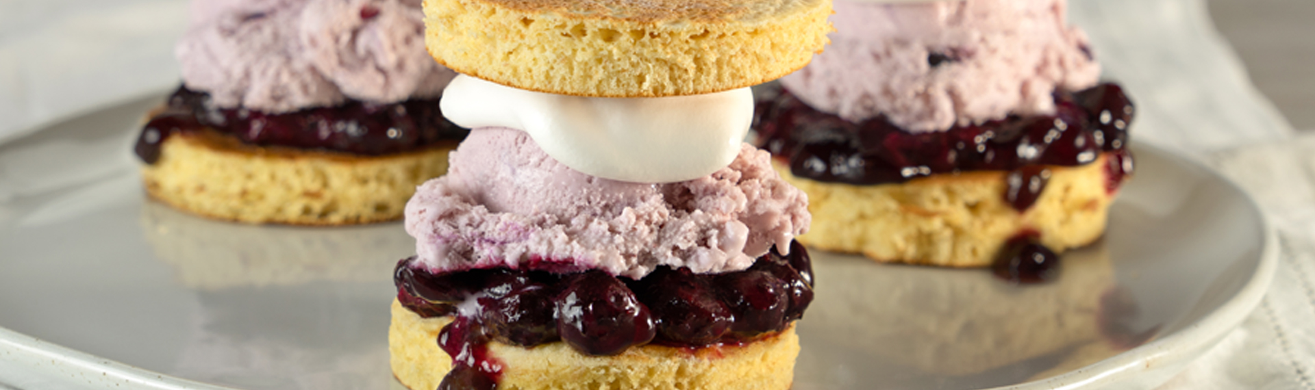 Blueberry Short Stack Ice Cream Sliders