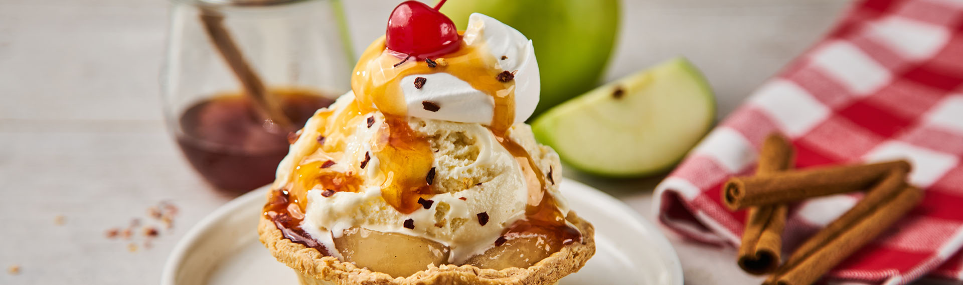 Hot Honey Apple Pie Sundae