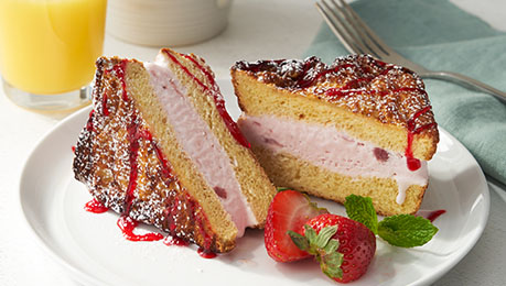 Strawberry French Toast Ice Cream Pockets